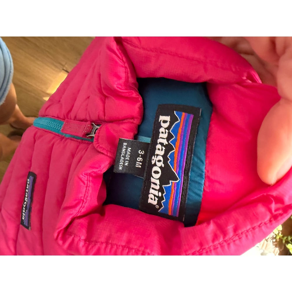 Patagonia Baby Down Sweater Pink Puffer Jacket 3-6M 60519 FA16 - Picture 9 of 9